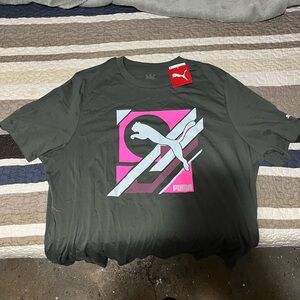 Puma Graphic Tee - Black and Pink